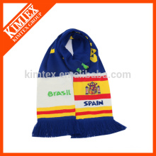 Hot selling wholesale plain Factory acrylic soccer scarf